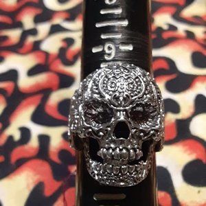 Sugar Skull Ring Sz 10 1/2
